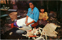 Vintage Postcard - Oconaluftee Indian Village - Cherokee North Carolina  (B5) - £3.81 GBP