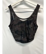 Nine West Sports Bra Black Gray Camo Removable Pads Lined L - $18.90 CAD