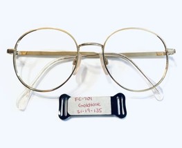 Vintage Gold Round Titmus T 701 Safety Metal Eyeglasses Made in USA  - £70.08 GBP