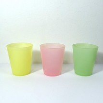 Vintage Set of 3 TUPPERWARE Pastel Midget Small Juice Cups 101 - £11.74 GBP