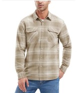 Frye Mens Shirt Tan Multicolor Plaid Twill Utility Pocket Regular Fit Co... - $70.15 CAD