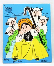 VINTAGE 1970s Playskool Little Bo Peep Wooden Jigsaw Puzzle 15 pieces - $19.79