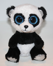 Ty Beanie Boos Bamboo Blue Glitter Eyes Panda Bear 6&quot; Silver Feet Plush ... - $10.67