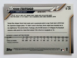 2020 Yoshi Tsutsugo Topps Chrome Rookie Card U-26 Mlb Baseball Card Tampa Bay - £4.00 GBP