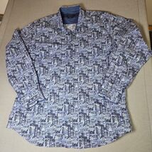 Bugatchi XL Classic Fit Cotton Shirt Architectural Print Long Sleeve But... - $27.99