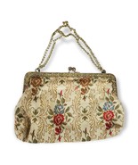 La Regale Embroidery Floral Evening Bag Purse Clutch Handbag Gold - £15.24 GBP