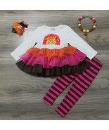 NEW Boutique Thanksgiving Turkey Girls Tutu Tunic Leggins Outfit Set - £8.68 GBP+