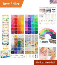 Creative Clay Beads Bracelet Kit, 15000 Pcs with Charms for All Seasons Fun - $33.00