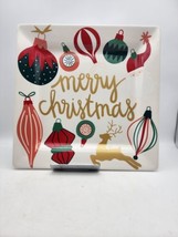 Vtg Cotton Color Christmas Plate 12 X 12 - $14.00