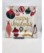 Vtg Cotton Color Christmas Plate 12 X 12 - $14.00