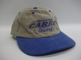 Buckingham Carle Ford Dealership Hat Blue Gray Strapback Baseball Cap - £15.92 GBP