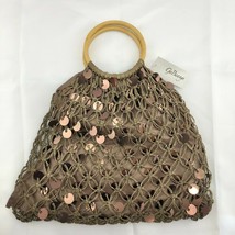 GaBaangs hoop handle sequin bag Brown tote small convenient cute NWT - £12.18 GBP