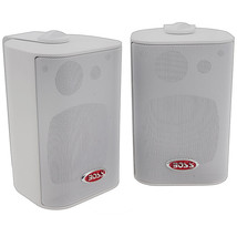 Boss Audio Marine 3-Way Box Speakers with 4&quot; Woofer (white) - £86.05 GBP