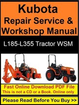 Kubota Repair Service and Shop Manual (L185, L235, L275, L295, L305, L345, L355  - £7.43 GBP