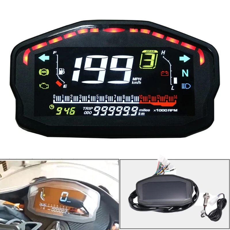 Wearproof Motorcycle Instrument Universal Water Thermometer Dil Speedometer Fuel - $258.53