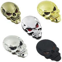 Car Modification Devil Skull Metal Label Bumper Stickers Electroplating Car  4 C - £11.98 GBP