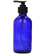 1 X 8 oz Cobalt Blue Glass Lotion / Soap Dispenser with Black Pump - $16.34 CAD