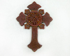 Brown Celtic Styled Ornate Inspirational Cross Frig Magnet - £3.55 GBP
