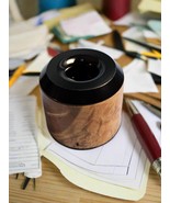 Cotton Wood Wooden Pen and Pencil Stand with a Sleek Black Enamel Cap - $25.99