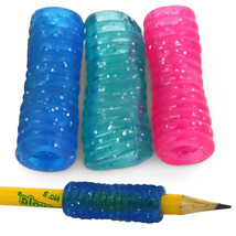 72 Pc Children Pencil Holder Pen Writing Aid Ribbed Groovy Gel Grip Post... - £37.70 GBP
