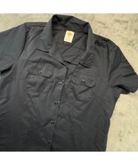 Dickies Mens XL Black Short Sleeve Button Up Work Shirt Uniform - $468.48 MXN