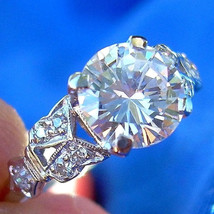 Earth mined Diamond Deco Engagement Ring 1.18 carat Vintage Platinum Solitaire - $281,707.43 MXN