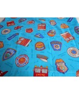 Kids Room Valance Police Fire Truck EMS Badge Hat First Responder 84x18.... - $15.99