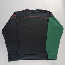 Addidas University Miami Hurricanes Men's Black & Green Pullover Sweater Size M image 2