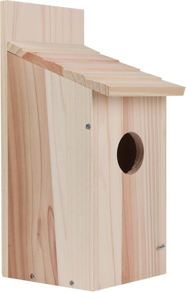 Bird Houses for Outside Clearance, Cedar Finch Bluebird Box House Natural - $28.03