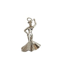 Sterling Silver Flamenco Dancer Pendant Charm Vintage - £13.75 GBP