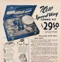 1948 SpeedWay Drill Set Combo Kit Advertisement Vintage Blue Line Tools ... - $460.95 MXN