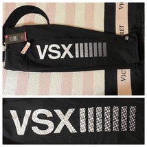 Victoria&#39;s Secret Sport Black White Logo VSX Knockout Crop Leggings - M - £47.95 GBP