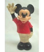 Antique 1977 Walt Disney MICKEY MOUSE 4&quot; Plastic Toy Figure 1970&#39;s Gabriel - $300.25 MXN