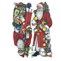 EAS Germany Die Cut Scraps Ganzbilder Oblaten Large Santa Single Sheet V... - $12.16