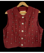 Double D Ranchwear Vest Western Wear M Textured Embellished Concho Count... - €171,82 EUR