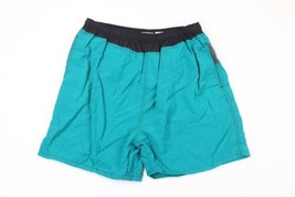 Vintage 90s Streetwear Mens Large Color Block Lined Nylon Shorts Swim Trunks - £30.99 GBP