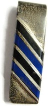 Vintage Mexico 925 Taxco TV-56 Money Clip Onyx Lapis Nice - £98.91 GBP