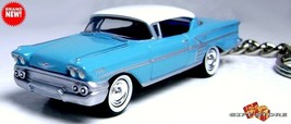 Rare Key Chain 58/1958 Blue~White Top Chevy Impala Custom Ltd Edition Great Gift - £30.67 GBP