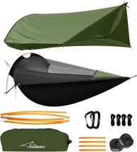 Hammock With Net And Rain Fly, 4 In 1 Multifunctional Camping Hammock Tent, - $103.99