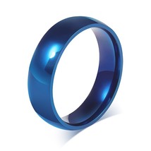 Basic 6MM Wedding Rings for Men Women Blue/ Gold /Silver Color Tone Stainless St - £6.62 GBP