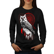 Wellcoda Dream Catcher Owl Animal Womens Sweatshirt, Bird Casual Pullover Jumper - £23.10 GBP+