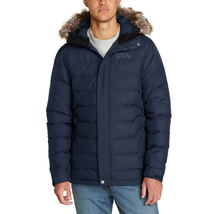 Eddie Bauer Men&#39;s Down Parka S-XXL Water Resistant Faux Fur Hood Lightwe... - €85,69 EUR
