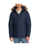 Eddie Bauer Men&#39;s Down Parka S-XXL Water Resistant Faux Fur Hood Lightwe... - €85,69 EUR