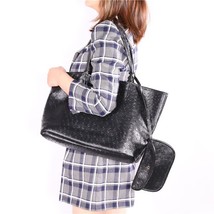 Designer Ostrich Pattern Shoulder Bags For Women New Trendy Shopping Bag High Ca - £36.38 GBP