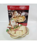 Fitz Floyd Santa Serving Platter 12.5&quot; Dish Winter Holiday Server Origin... - £40.47 GBP