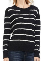 Vince Camuto Womens Chenille Striped Sweater, Medium, Rich Black - £70.43 GBP