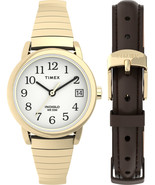 Timex Easy Reader Leather Strap &amp; Expansion Band Set - 25mm Wide, Classi... - $2,327.21 MXN