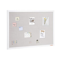 VEVOR 48x36" White Linen Cork Board Wall-Mount Elegant Home School Office - $188.99