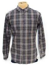 Columbia Sportswear Brown &amp; Gray Plaid Long Sleeve Button Up Men&#39;s Shirt... - $21.78