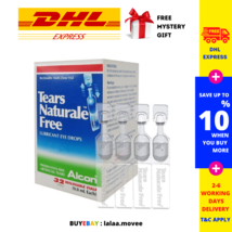 2 Boxes Alcon Tears Naturale Free 32 Vial (0.8ml) Lubricant Eye Tear Drops - £42.02 GBP